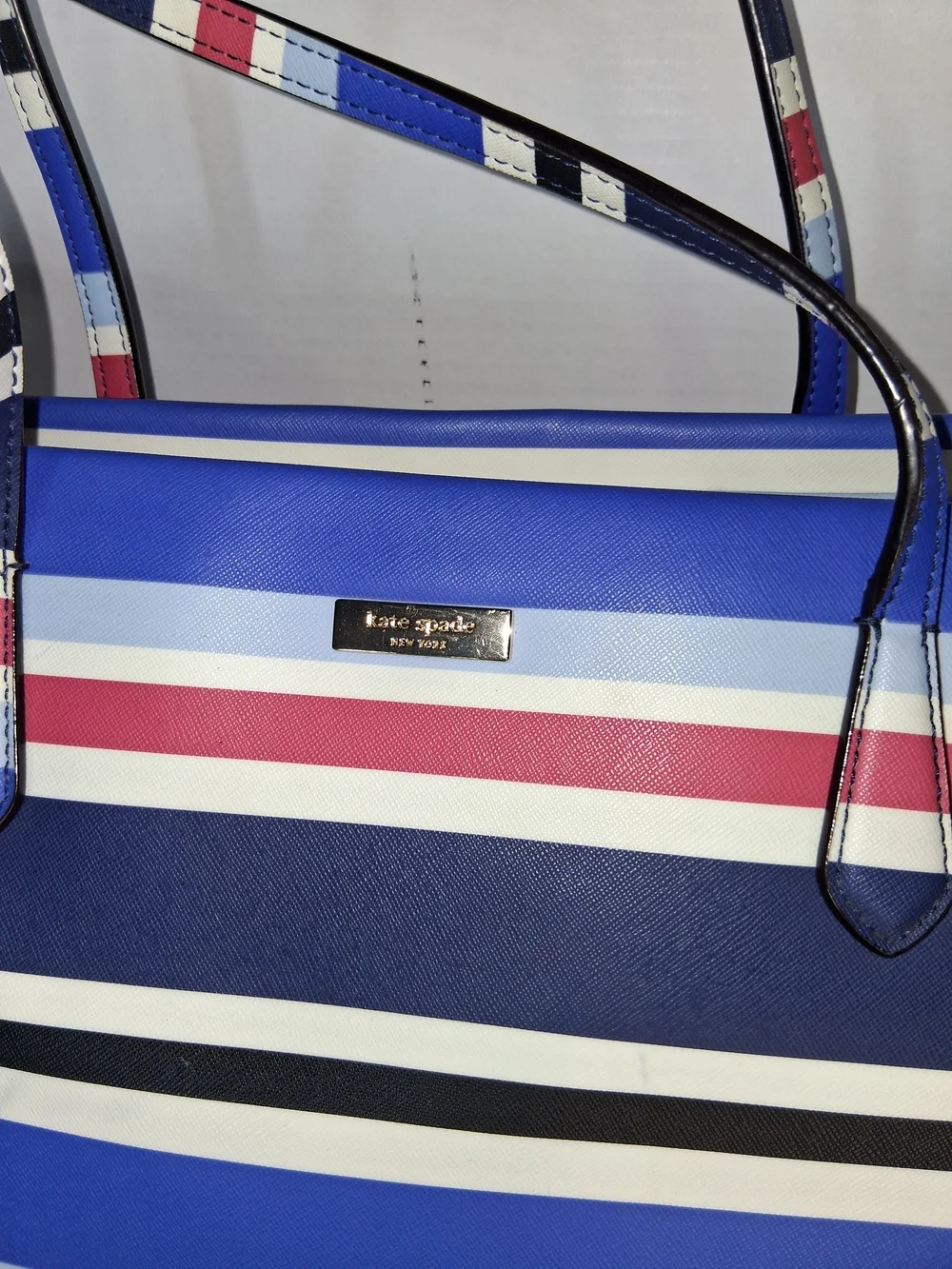 Kate Spade Blue Striped Tote Bag
